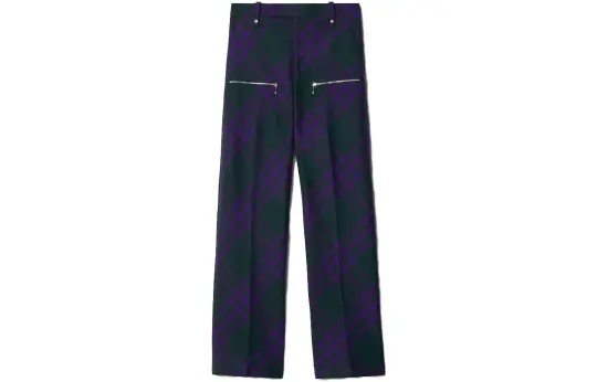 Burberry Check-Pattern Wide-Leg Trousers