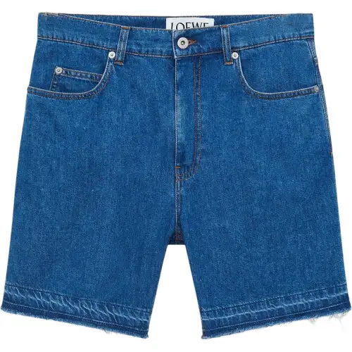 LOEWE SS23 Denim Shorts Men's Blue