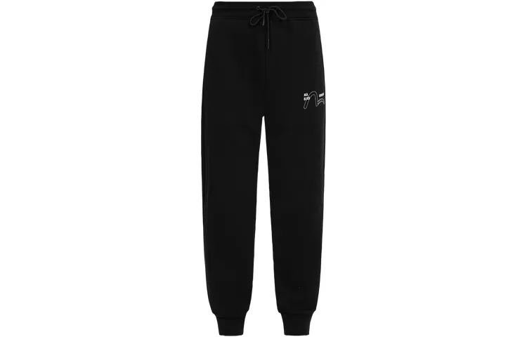 EVISU Casual Pants Men's Black Moderate Cuffed Pants