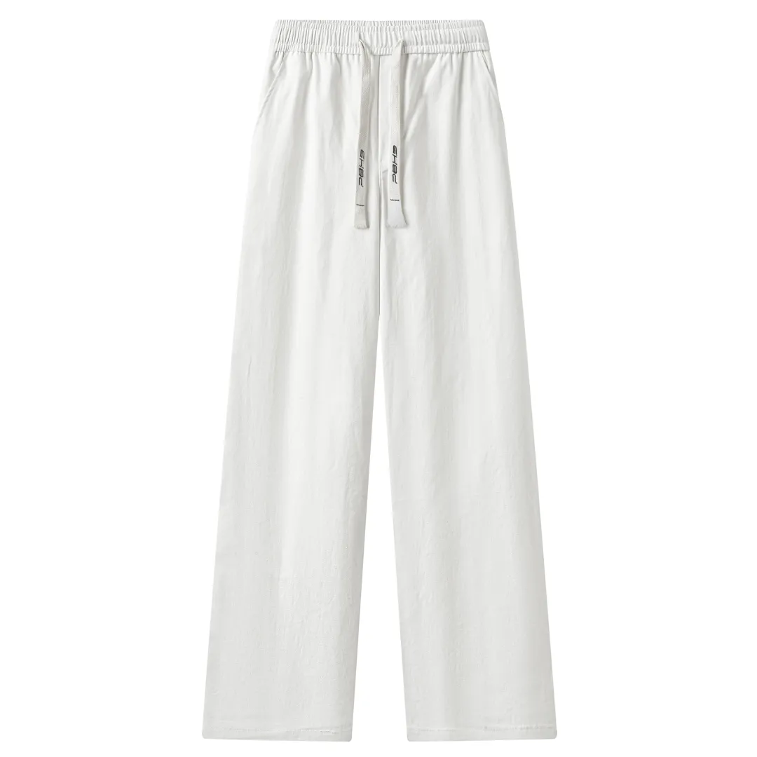 P8H9 Casual Pants Unisex Moderate Straight Fit Pants