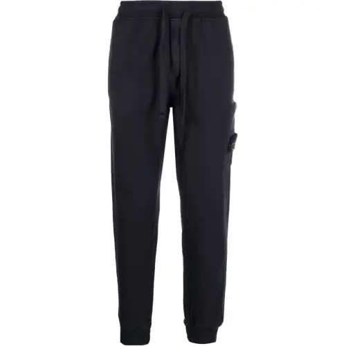 Stone Island Compass-patch cotton track pants