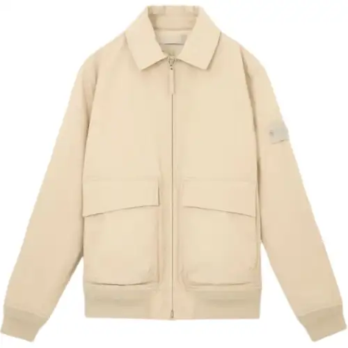STONE ISLAND Logo Patch Zipped Jacket