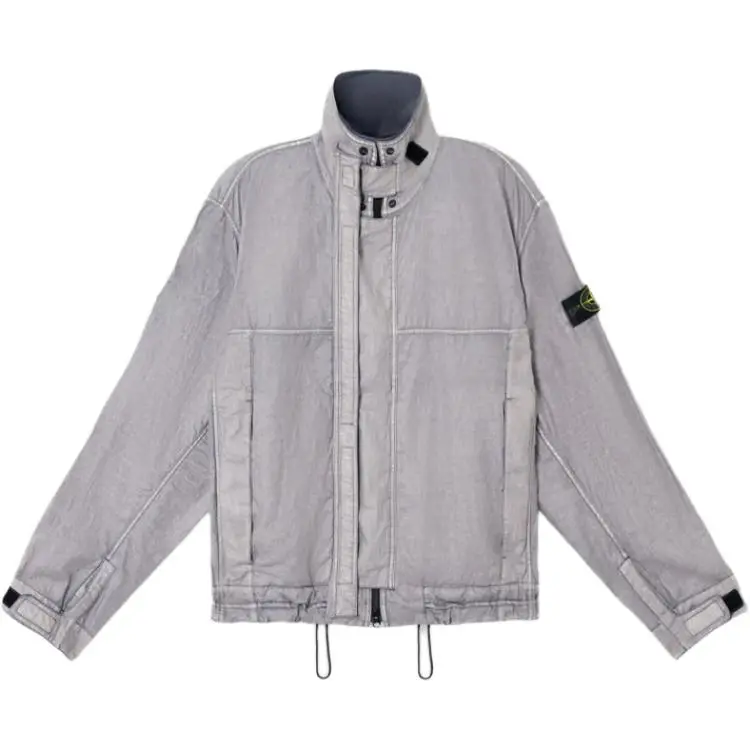 Stone Island plated-ovd linen jacket
