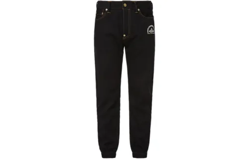 EVISU Casual Pants Men's Black Moderate Cuffed Pants