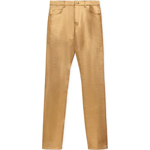 LOEWE SS25 Casual Pants Men's Gold