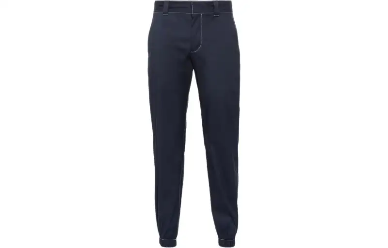 PRADA Casual Pants Men's Blue Moderate Cuffed Pants