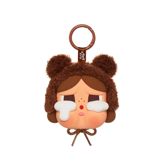 POP MART CRYBABY Silicone Earphone Case Women's Brown/Yellow