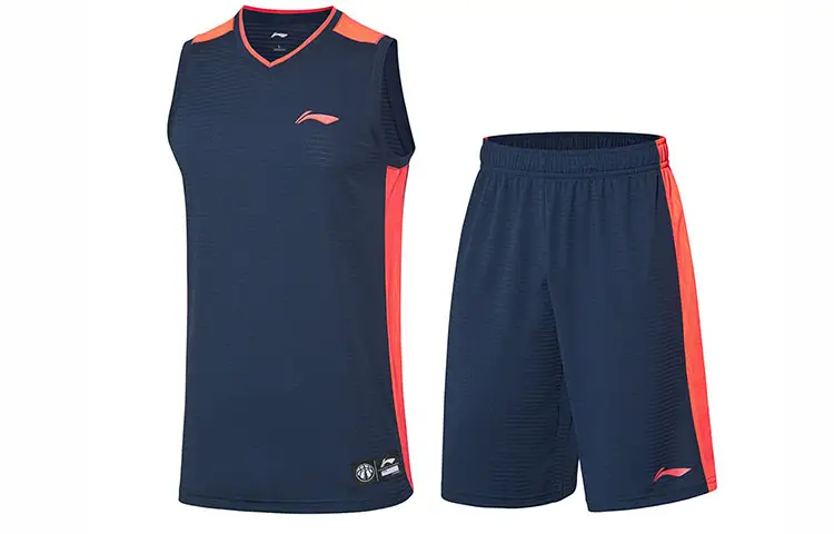 Li Ning Casual Sportswear Men's Blue V Neck Moderate
