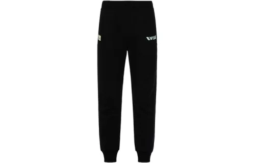 EVISU Casual Pants Men's Black Moderate Cuffed Pants