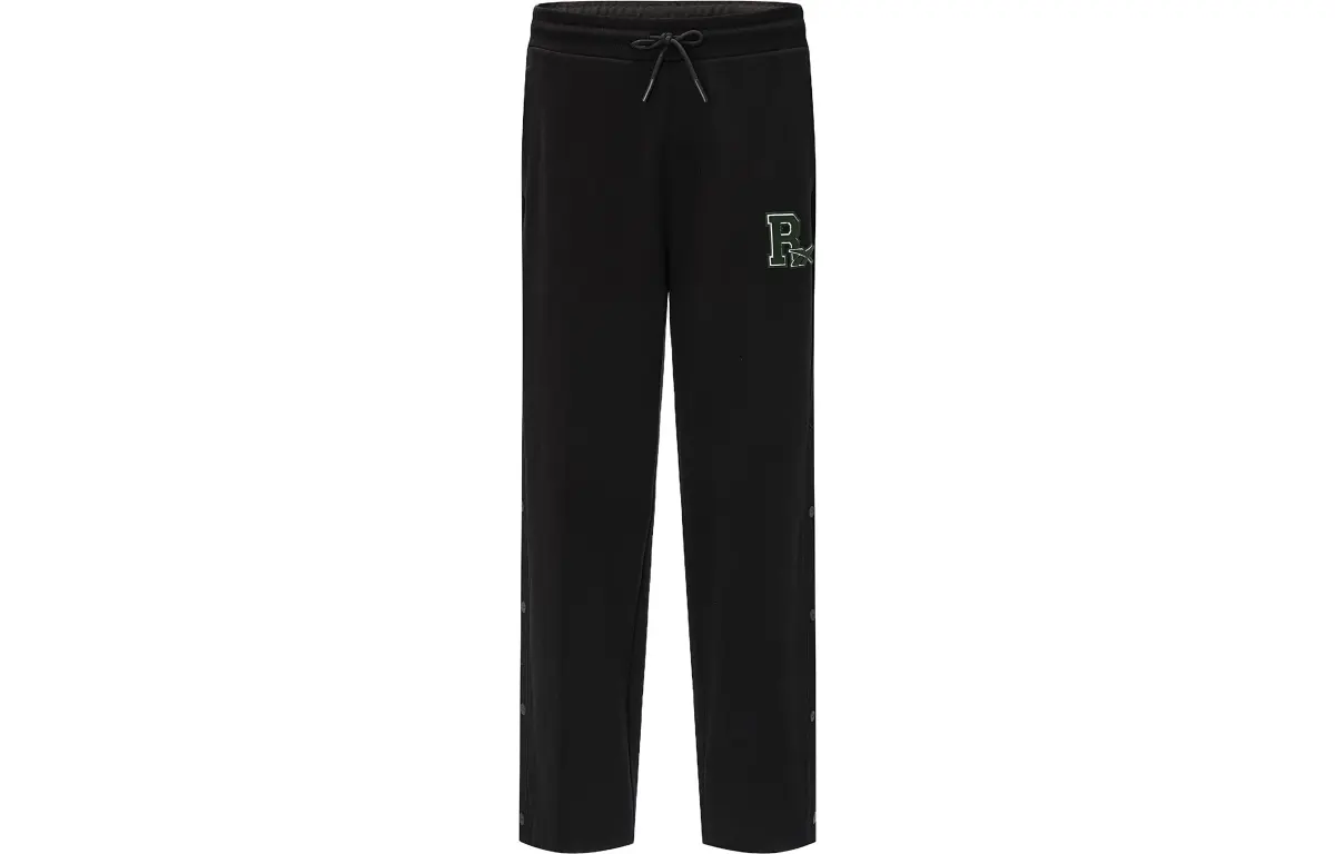 Reebok Casual Pants Unisex Black Moderate Straight Fit Pants