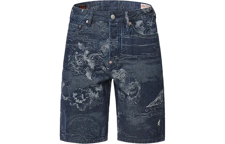 EVISU Denim Shorts Men's Denim Blue