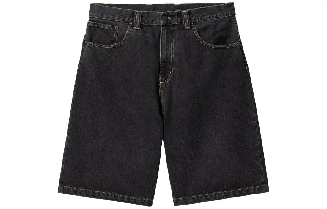 Carhartt WIP Logo Patch Knee Length Denim Shorts