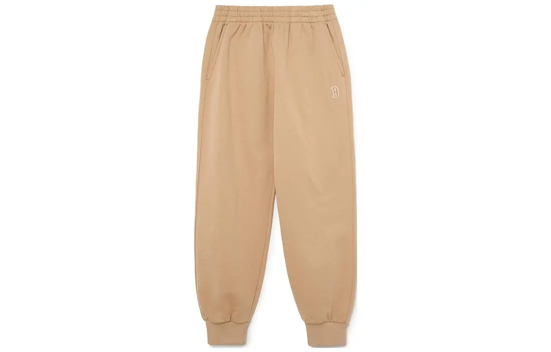 MLB Boston Red Sox Casual Pants Unisex Beige Yellow Moderate Cuffed Pants