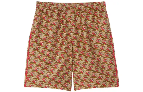 Burberry Tiger Print Silk Shorts