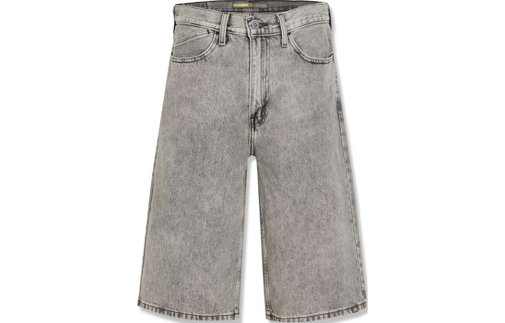 Levi’s silver label series straight zipper pocket design simple commuter denim shorts men’s smoke gray