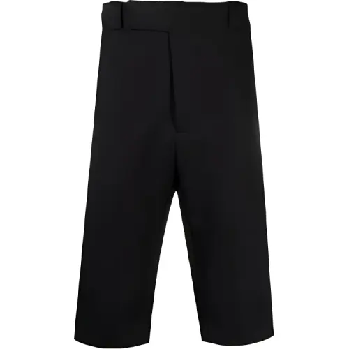 Prada logo patch cropped trousers
