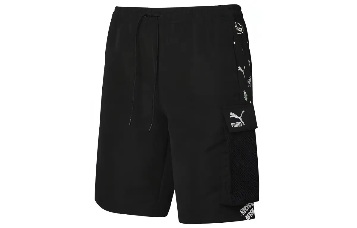 PUMA Casual Shorts Men's Black Moderate