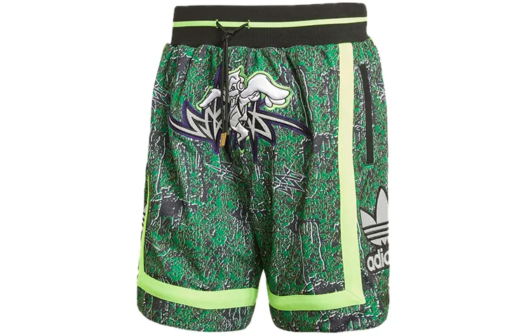 Adidas Originals X SANKUANZ Casual Shorts Men's Black Moderate Straight Fit Pants