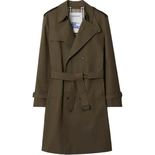 Burberry Double Breasted Belted Trench Coat