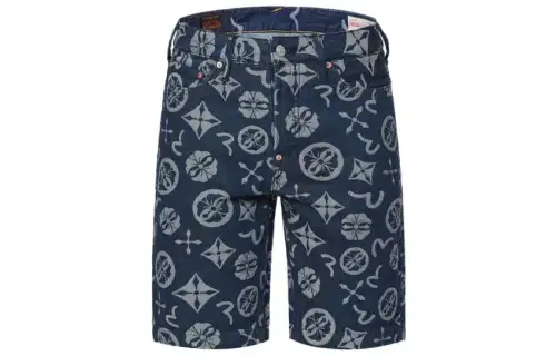 EVISU SS22 Shorts Men's Denim Blue