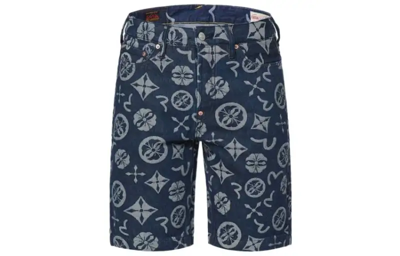 EVISU SS22 Shorts Men's Denim Blue