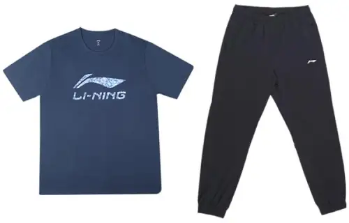 Li Ning Casual Sportswear Men's Dark Blue+Black
