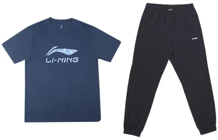 Li Ning Casual Sportswear Men's Dark Blue+Black