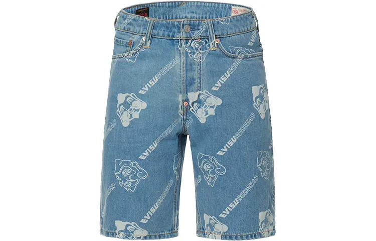 EVISU SS22 Shorts Men's Denim Blue