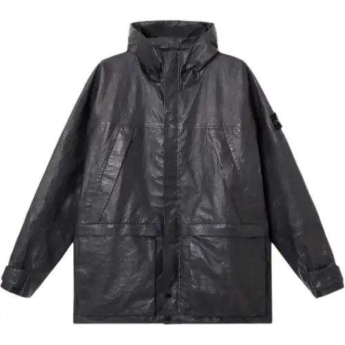 STONE ISLAND Leather Jacket