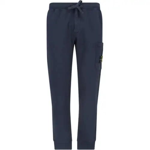 STONE ISLAND Logo Patch Tapered Leg Sweatpants