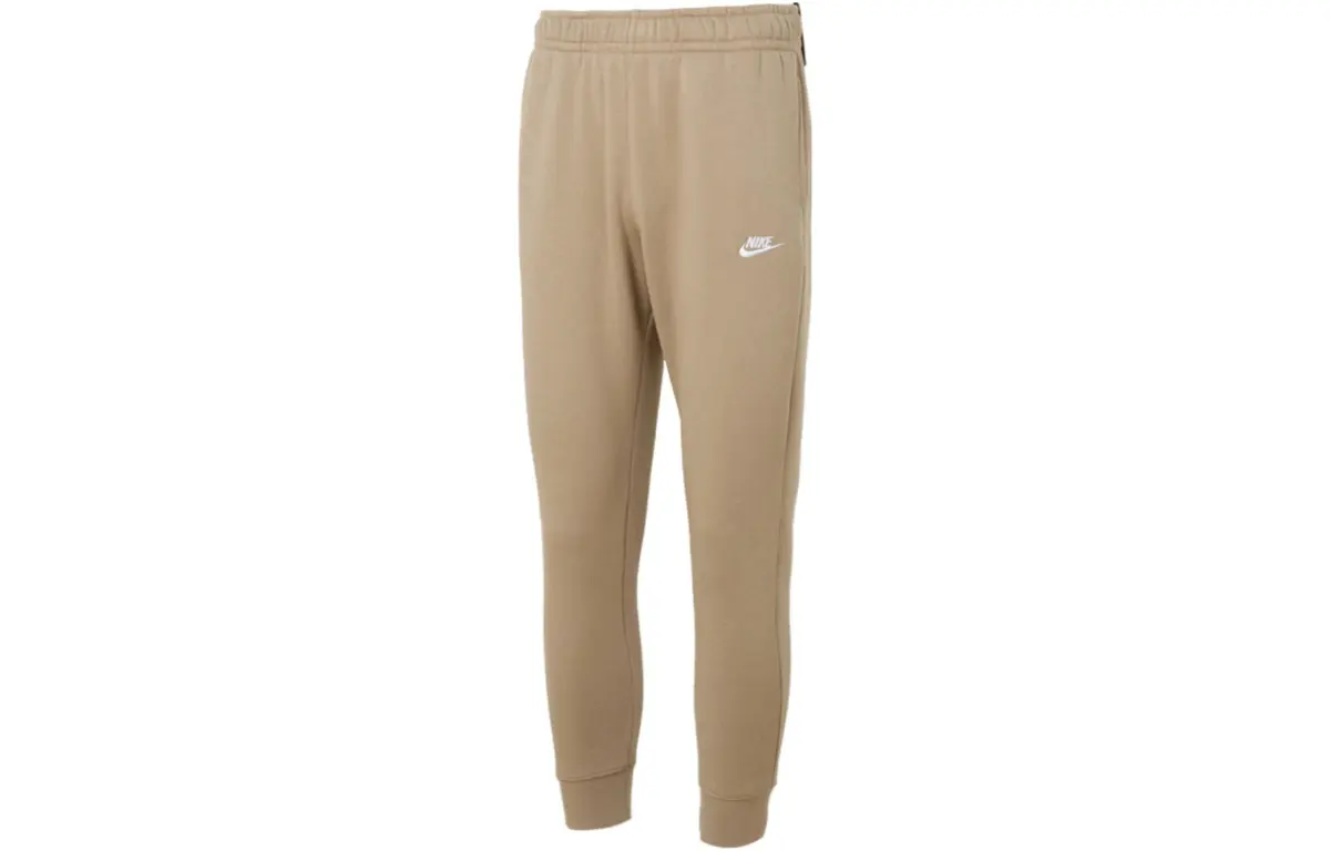 Nike Sports Life Collection Casual Pants Men's Khaki Thickened And Fleece-Lined Cuffed Pants