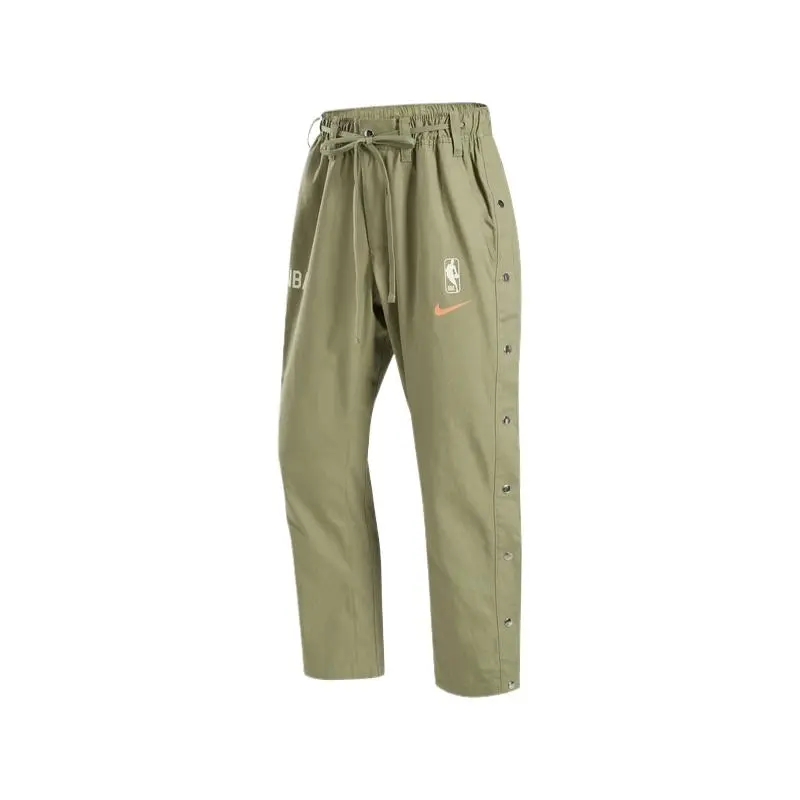 Nike TEAM 31 NBA Casual Pants Men's Olive Green/Orange Red