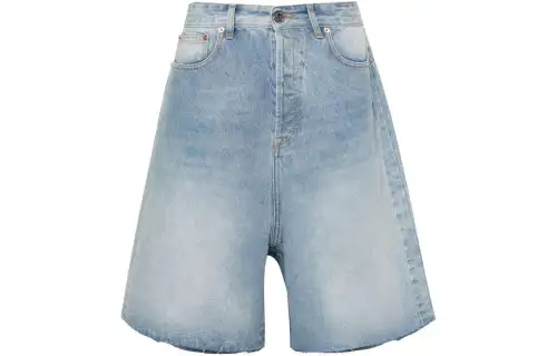 Vetements mid-rise wide-leg denim shorts