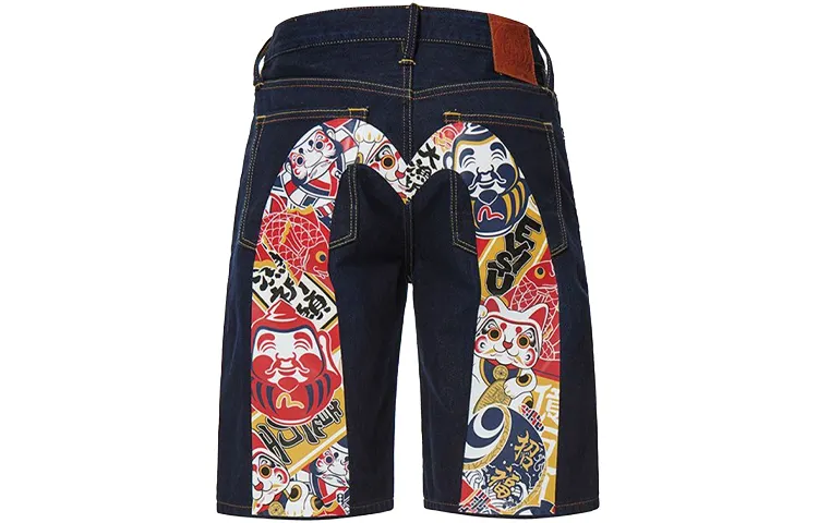 EVISU Denim Shorts Men's Denim Blue Moderate