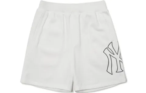 MLB Basic Logo Casual Shorts Unisex White Moderate