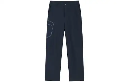 ANTA Casual Pants Men's Night Sea Black Moderate Straight Fit Pants