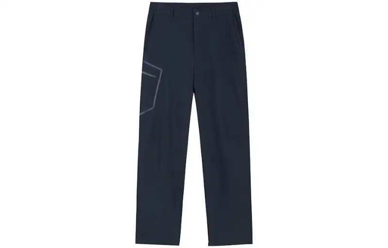 ANTA Casual Pants Men's Night Sea Black Moderate Straight Fit Pants