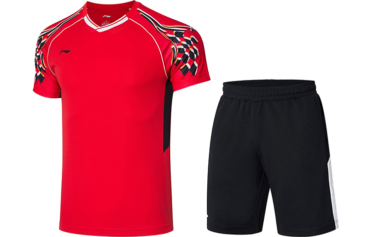 Li Ning Sports Apparel Set Men’s Total Cherry Red
