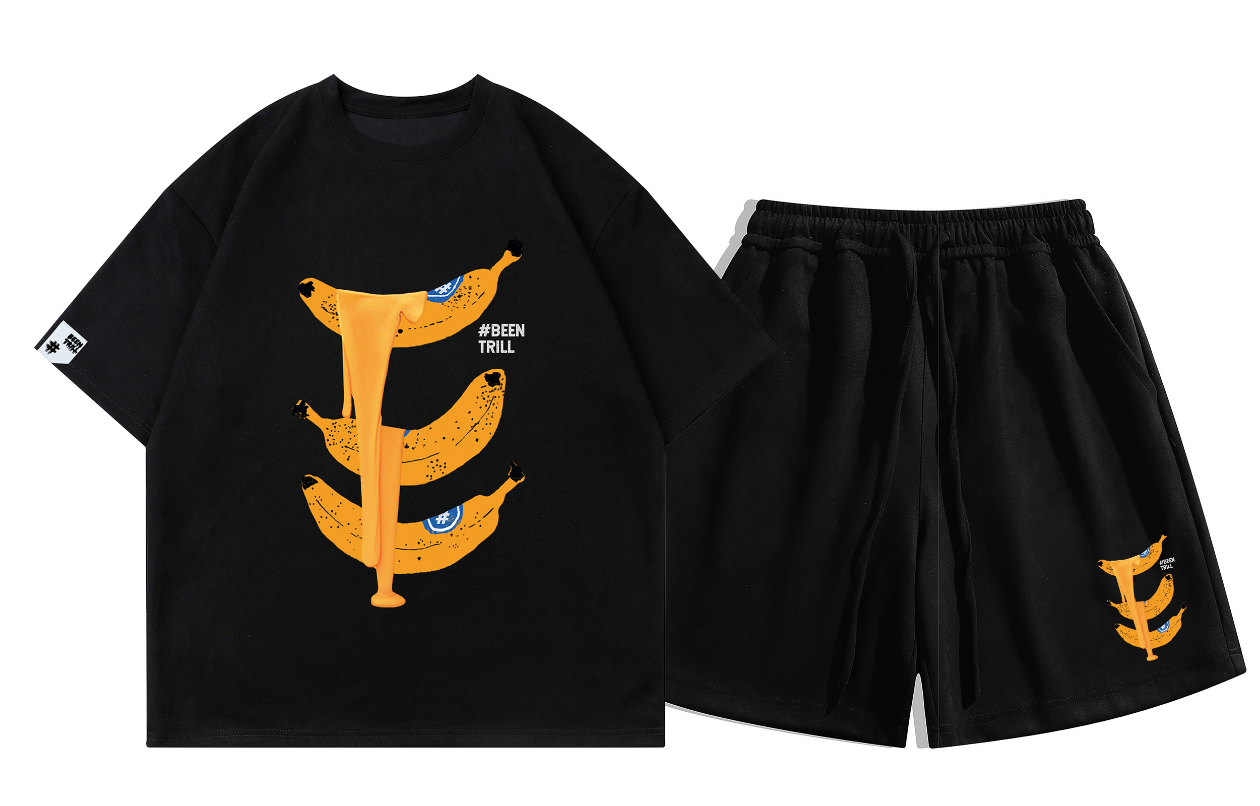 BEENTRILL Casual Sportswear Unisex Crew Neck Moderate
