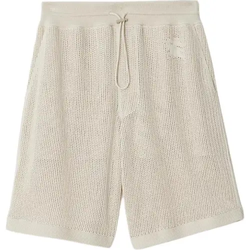 Burberry Logo Embroidered Drawstring Mesh Shorts