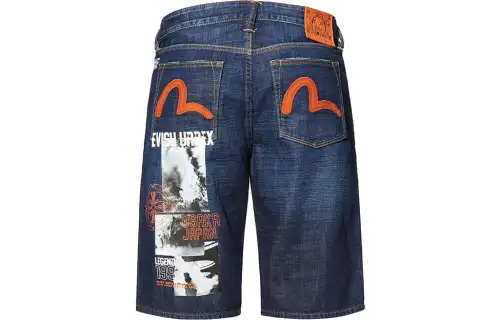 EVISU Denim Shorts Men's Denim Blue Moderate