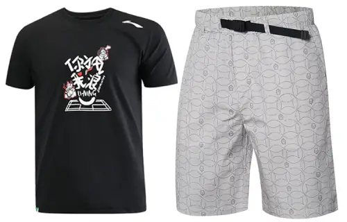 Li Ning Badminton Collection Badminton Jersey Set Men's Black/Microcrystalline Gray