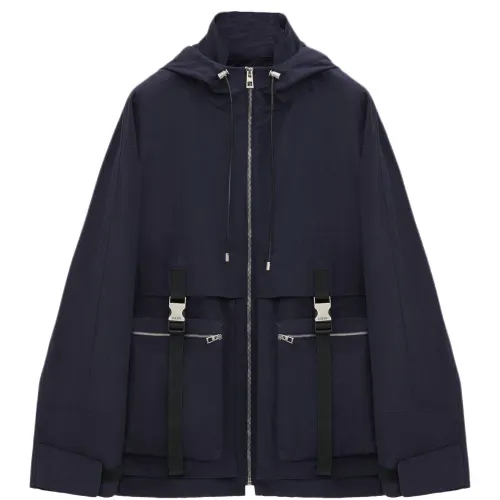 LOEWE SS25 Parka Coat Men's Marine Blue