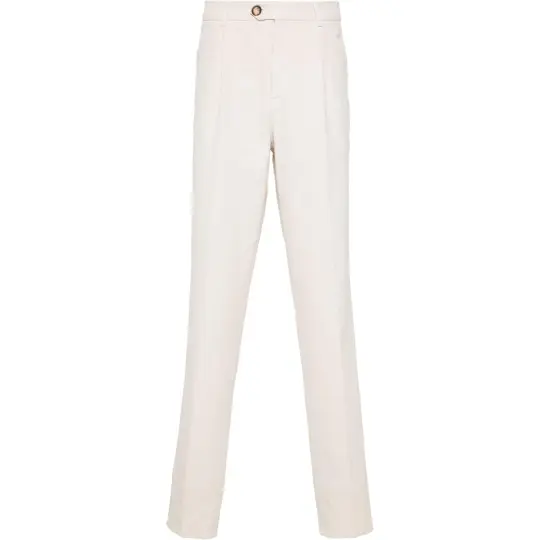 Brunello Cucinelli Leisure Fit Pleated Gabardine Trousers