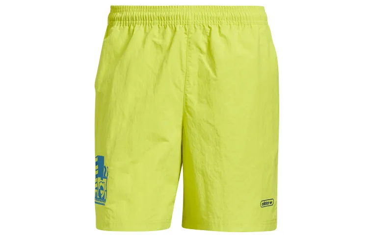 Adidas Originals Casual Shorts Men's Yellow Green Moderate