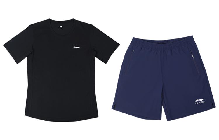 Li Ning Sports Suit Men’s Black+Blue