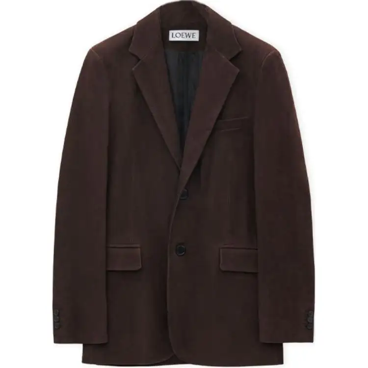 LOEWE SS25 Leather Jacket Men's Brown