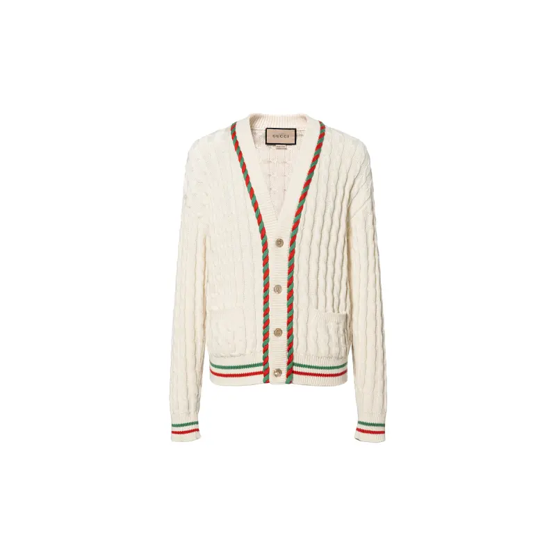 GUCCI SS22 Cashmere Sweater Men's Beige