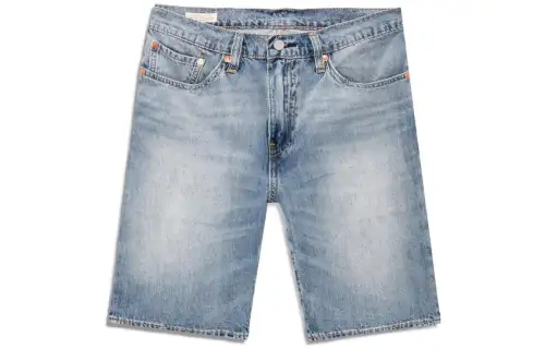 Levis Levi's SS22 solid color tapered denim shorts men's denim blue