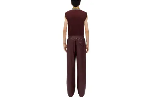 Bottega Veneta Leather Pants Men's Fuchsia